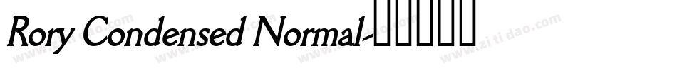 Rory Condensed Normal字体转换